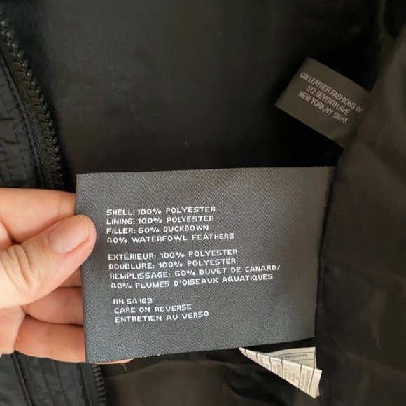 XS Kennth Cole Reaction - Black Long Winter Coat - Picture 4 of 5